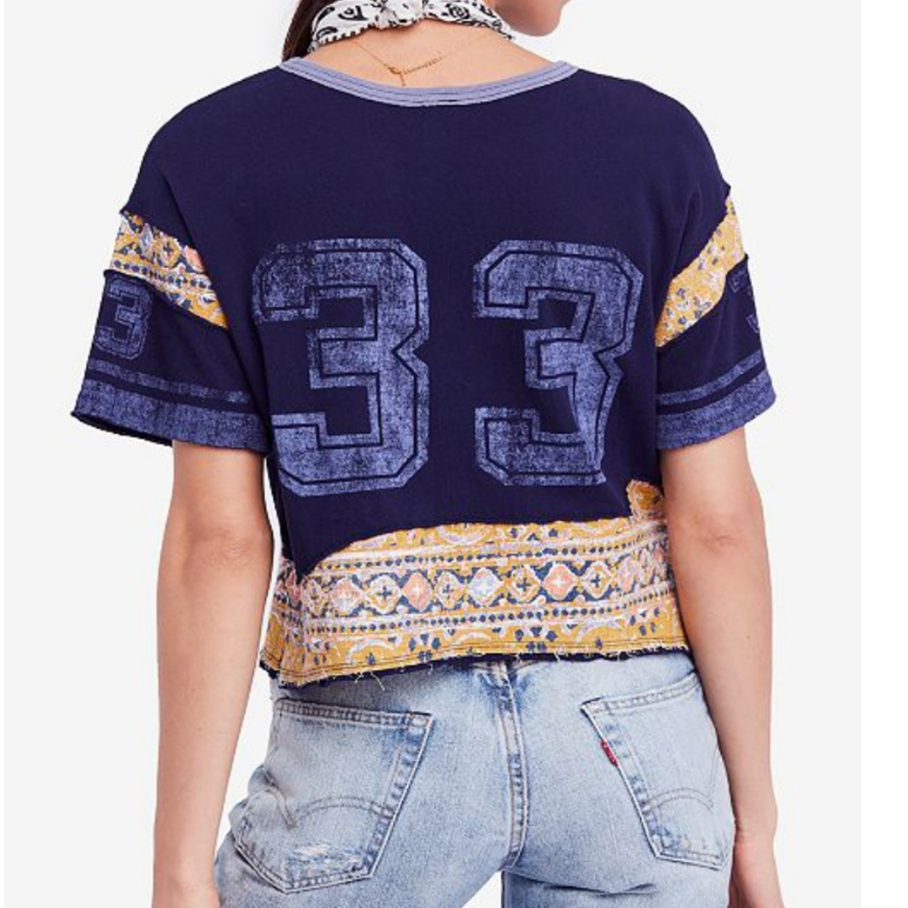 FREE PEOPLE FOOTBALL TEE - Picture 6 of 7